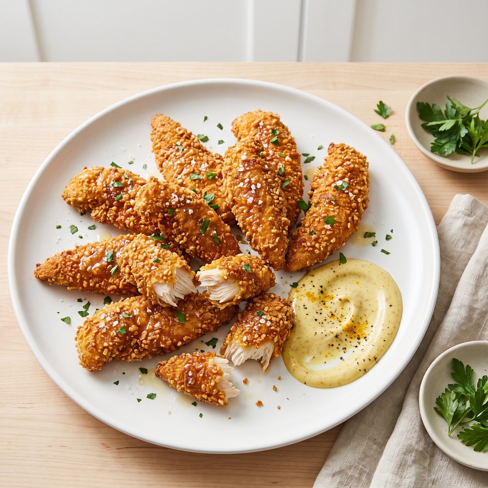 Air Fryer Pretzel-Crusted Chicken Tenders