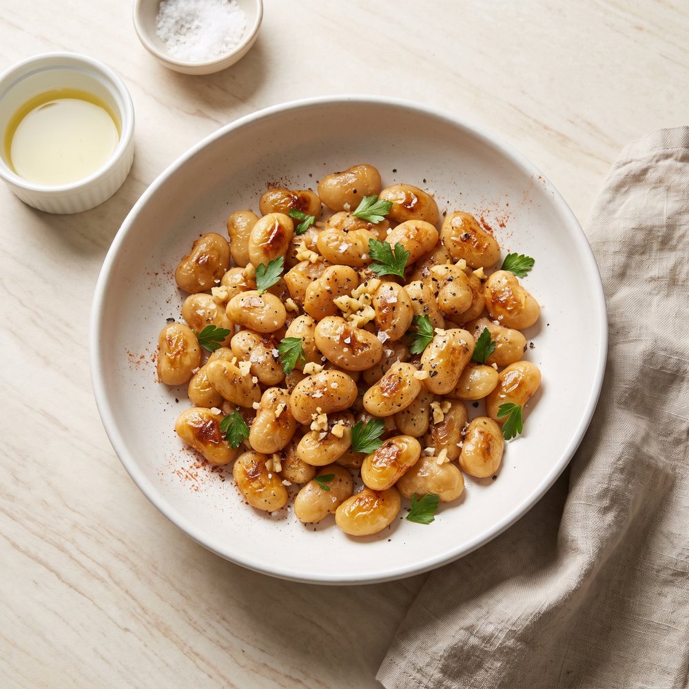 Air Fryer Puffed Butter Beans