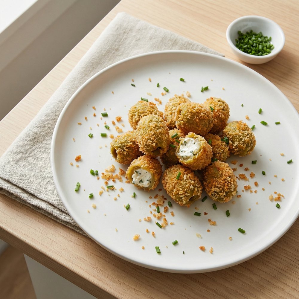 Air-Fried Ranch Cream Cheese–Stuffed Olives