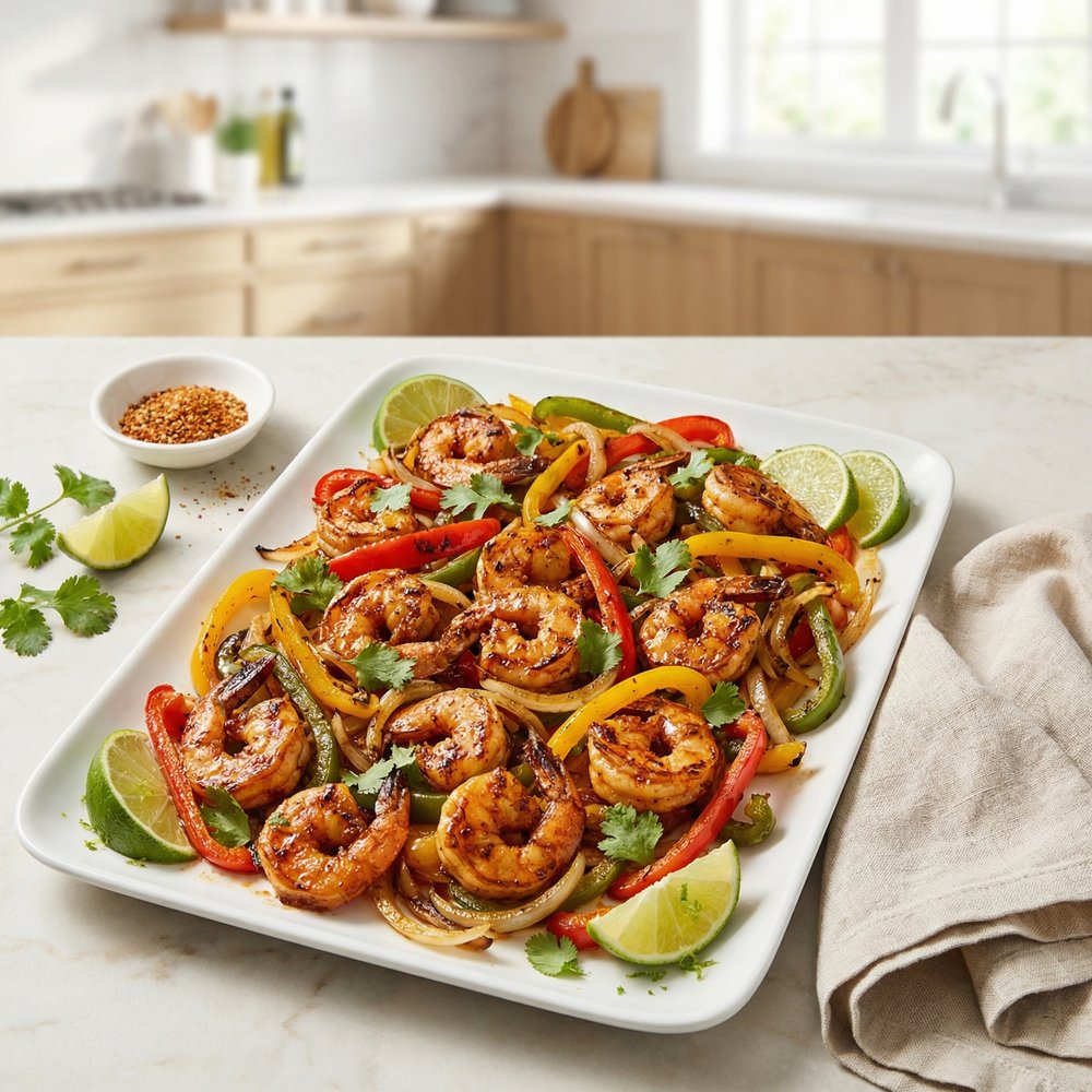 Air Fryer Shrimp Fajitas
