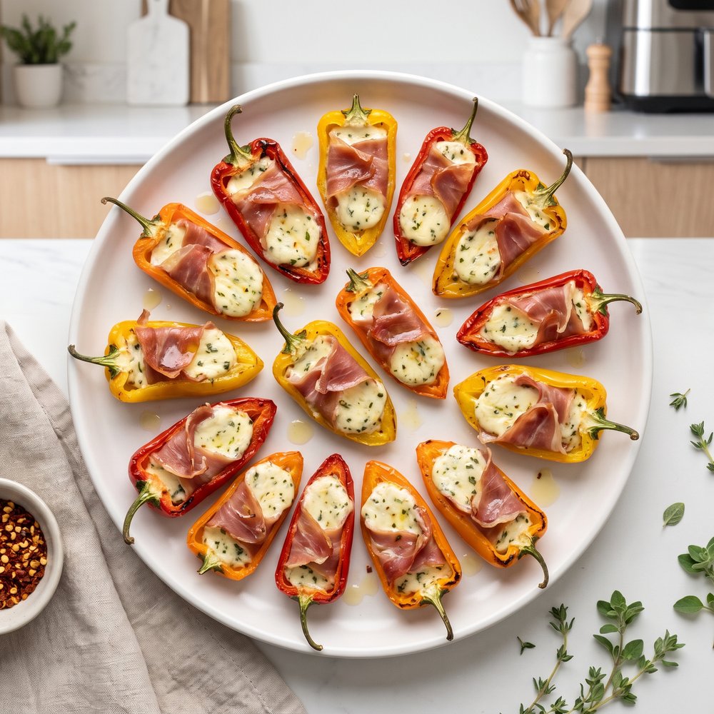 Air Fryer Stuffed Mini Peppers