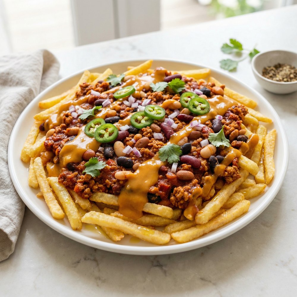 Plant-Based Chili Cheese Fries