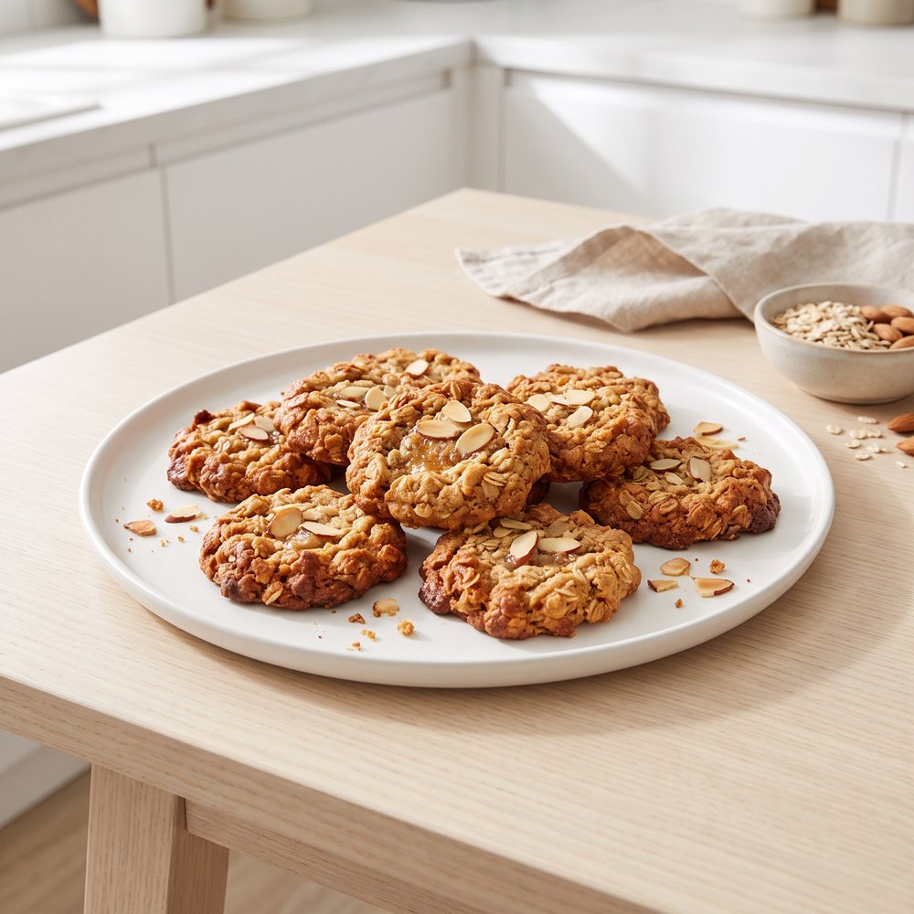 Almond-Studded ANZAC Oat Biscuits