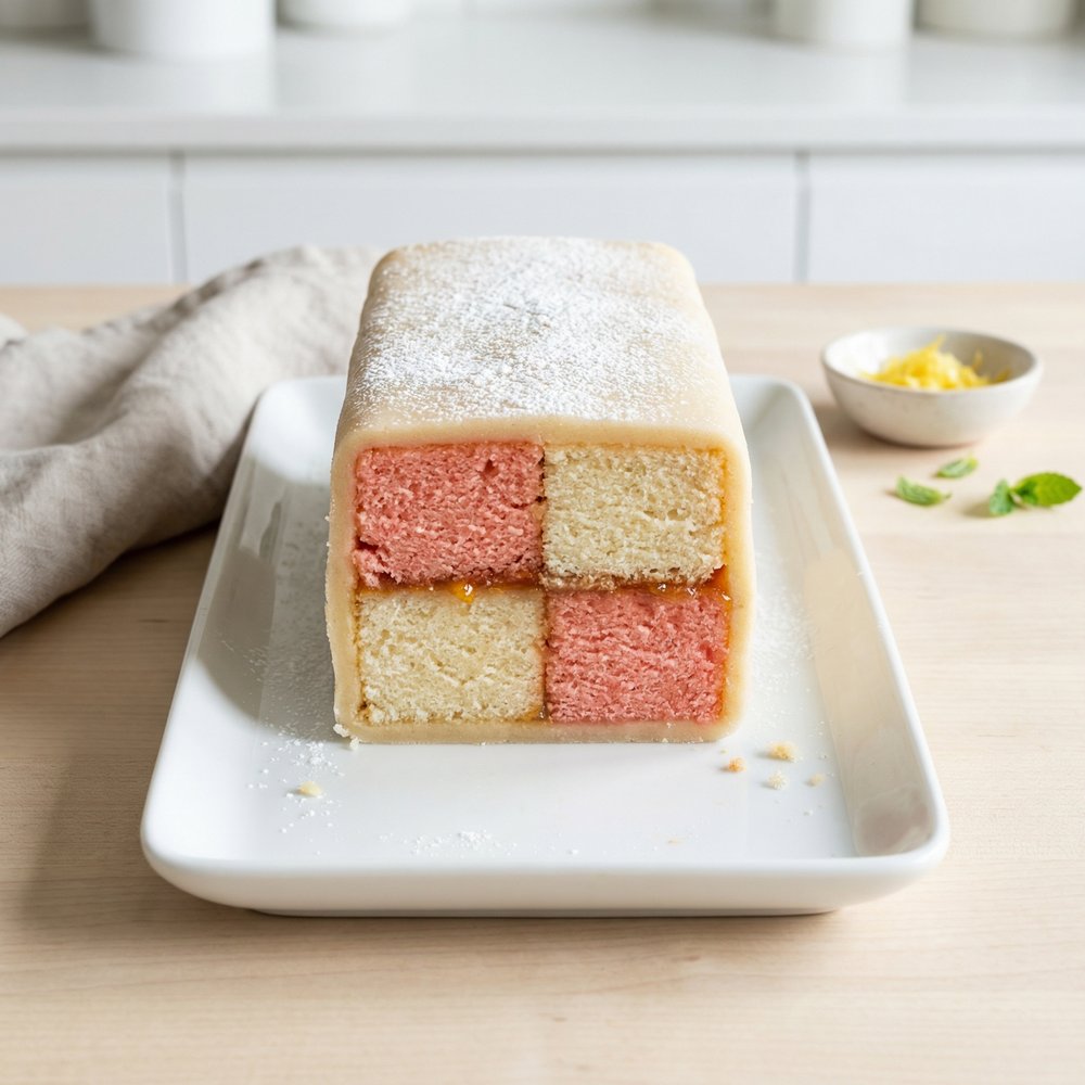 Classic Battenberg Checkerboard Cake