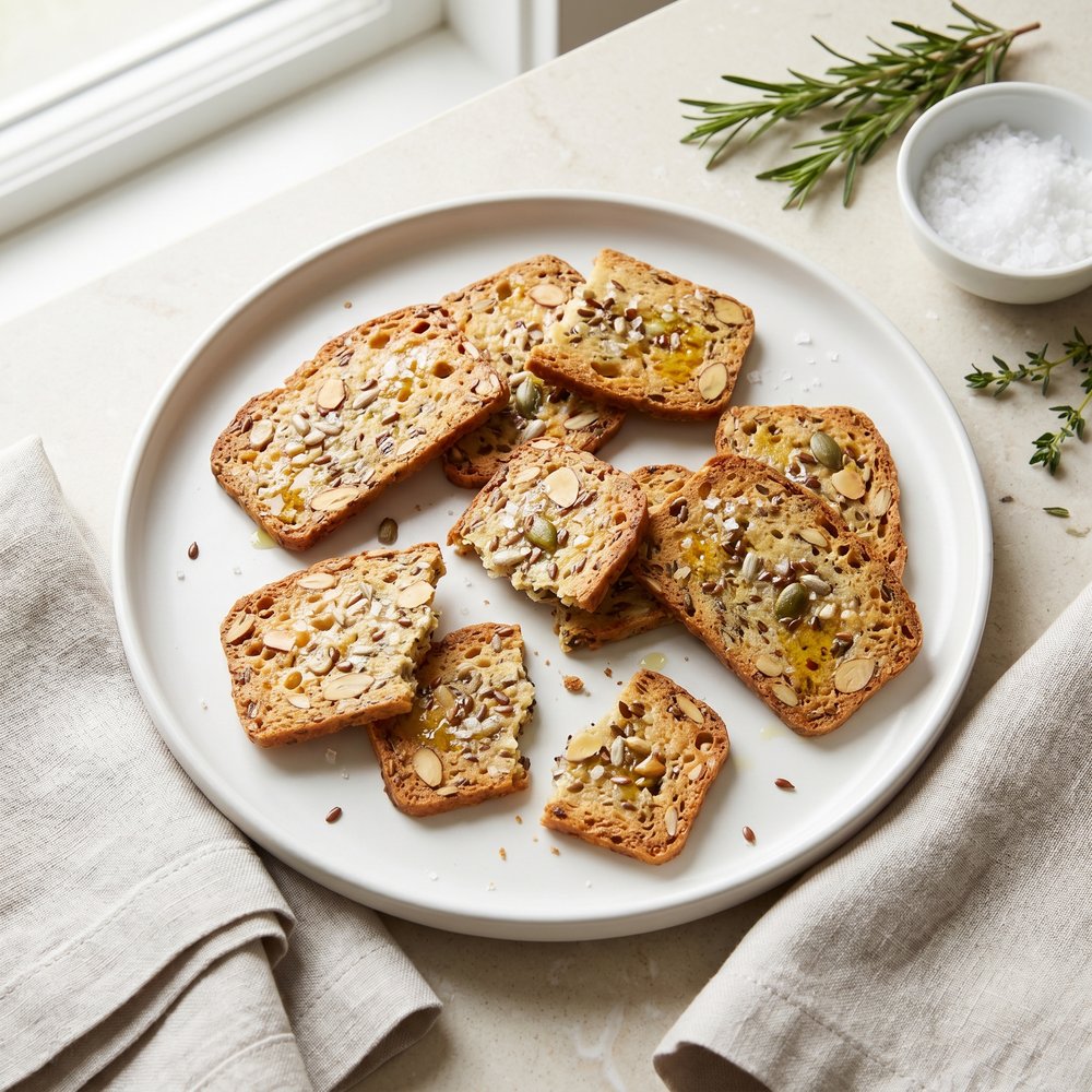 Almond “You Must Be Nuts!” Seeded Crackers