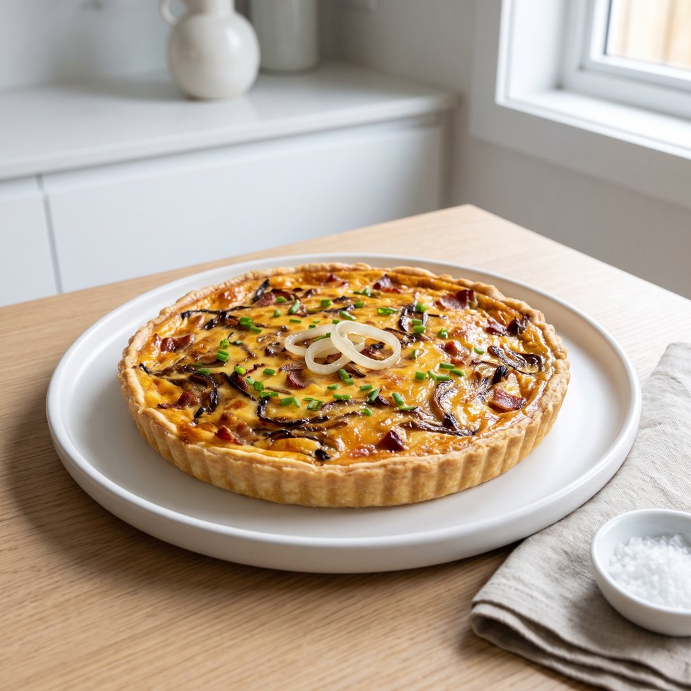 Alsatian French Onion Tart (Tarte à l’Oignon)