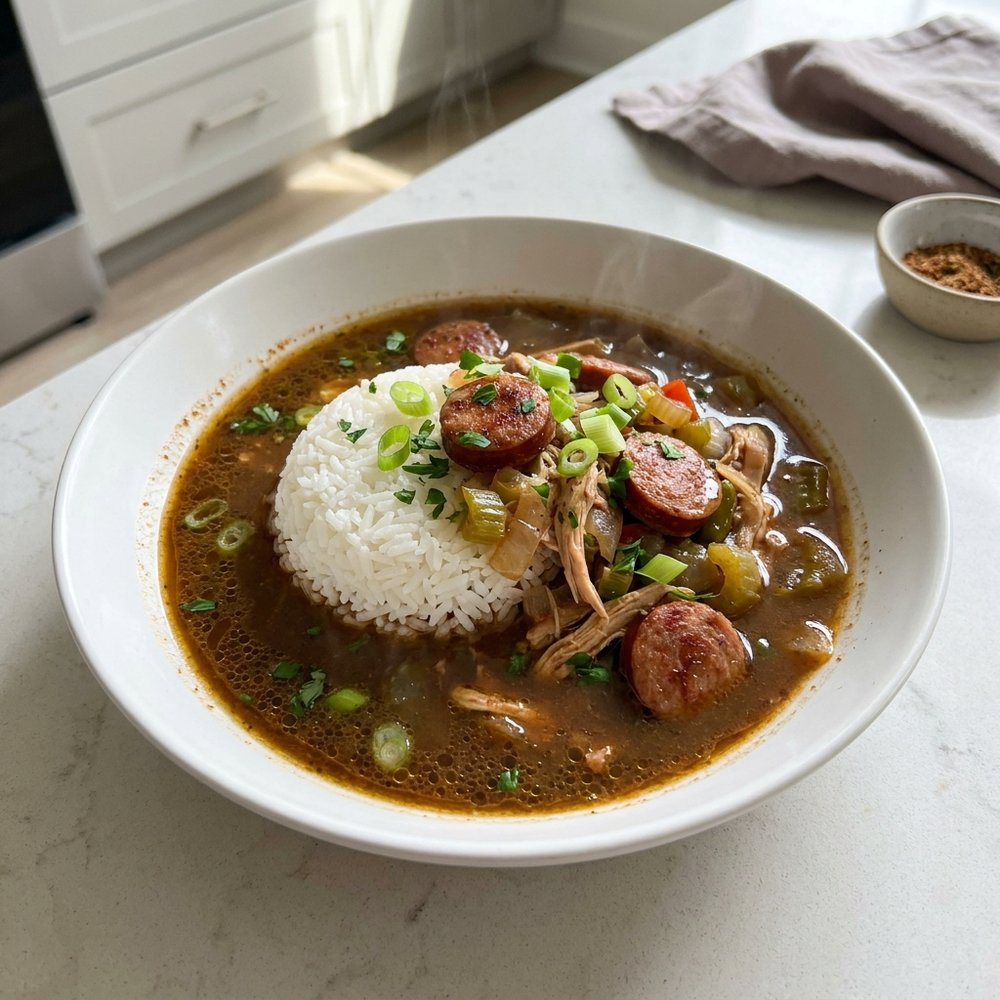 Andouille Sausage and Chicken Gumbo