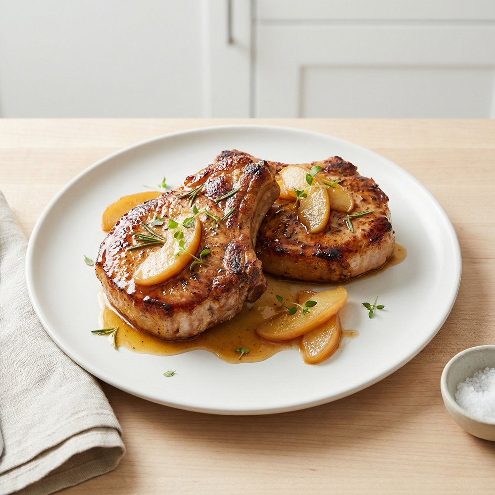 Apple Cider–Glazed Pork Chops