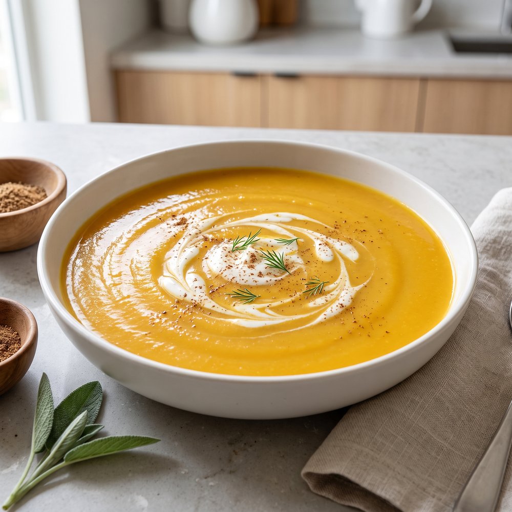 Apple Cider Butternut Squash Soup