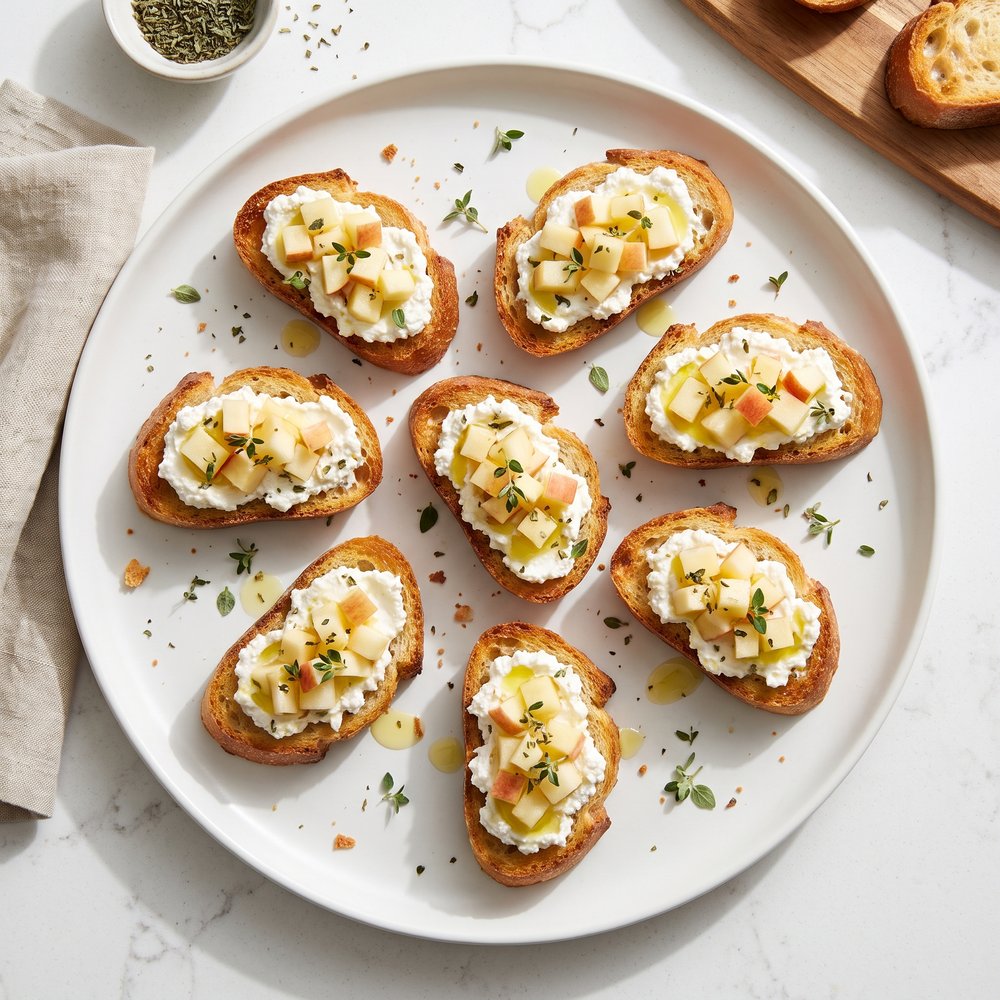 Apple Goat Cheese Bruschetta