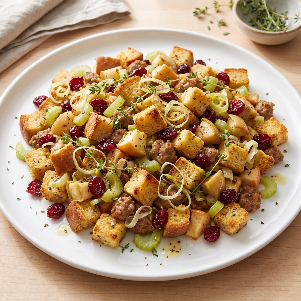 Apple, Sausage & Cranberry Bread Stuffing