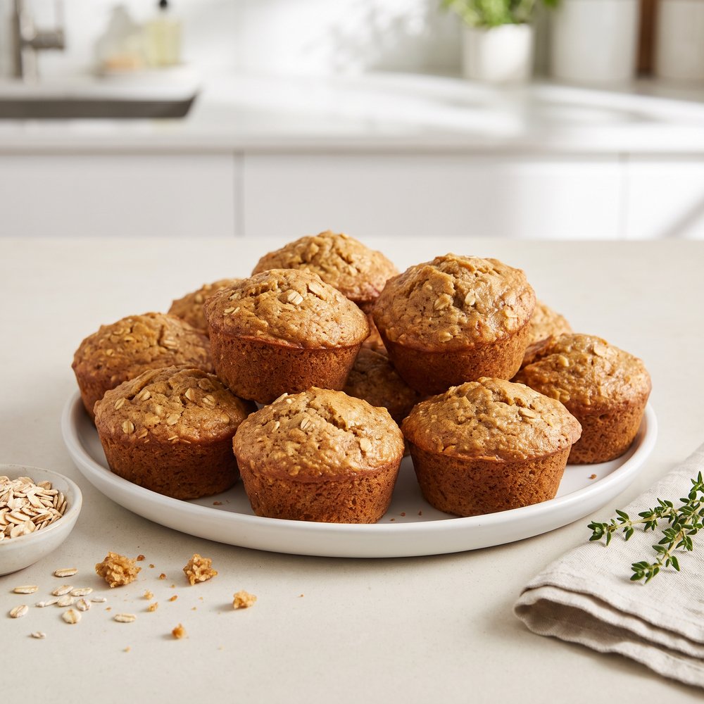 Applesauce Oat Bran Breakfast Muffins