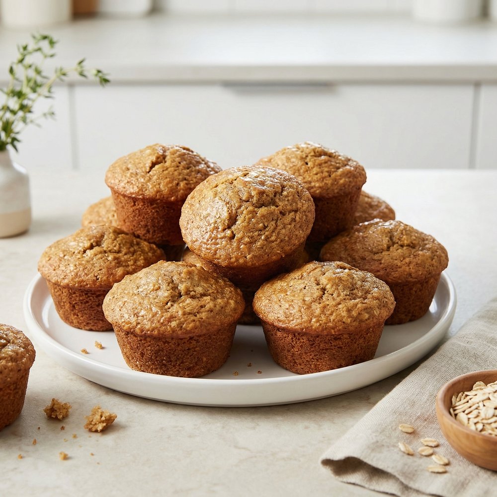 Applesauce Oat Bran Breakfast Muffins
