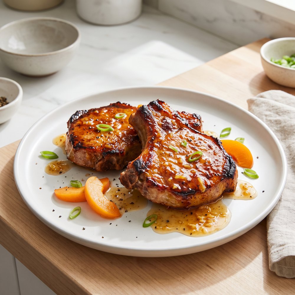 Apricot-Glazed Pork Chops