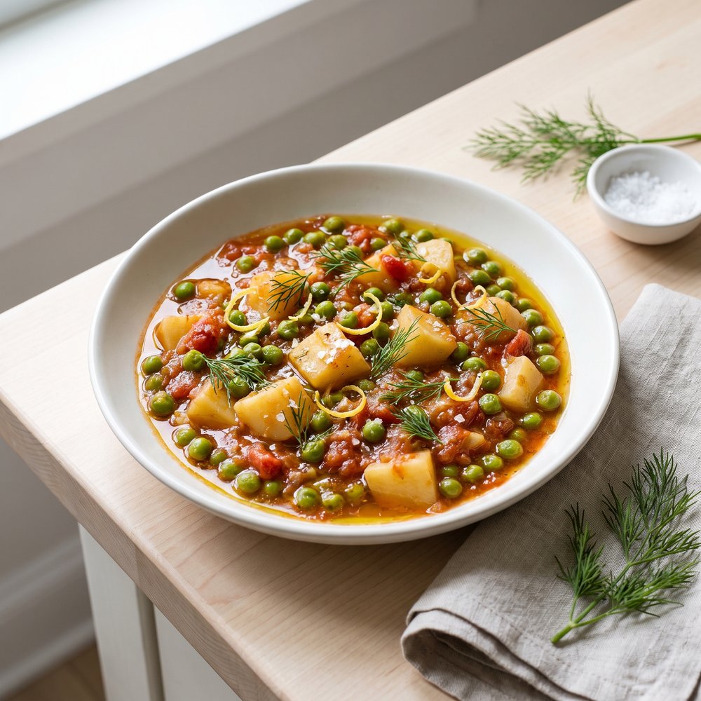 Arakas Latheros (Greek Peas with Tomato and Dill)