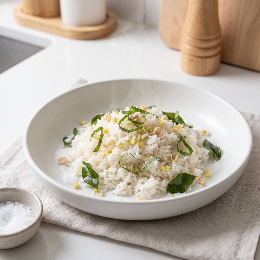 Aromatic Coconut Jasmine Rice with Lemongrass and Herbs