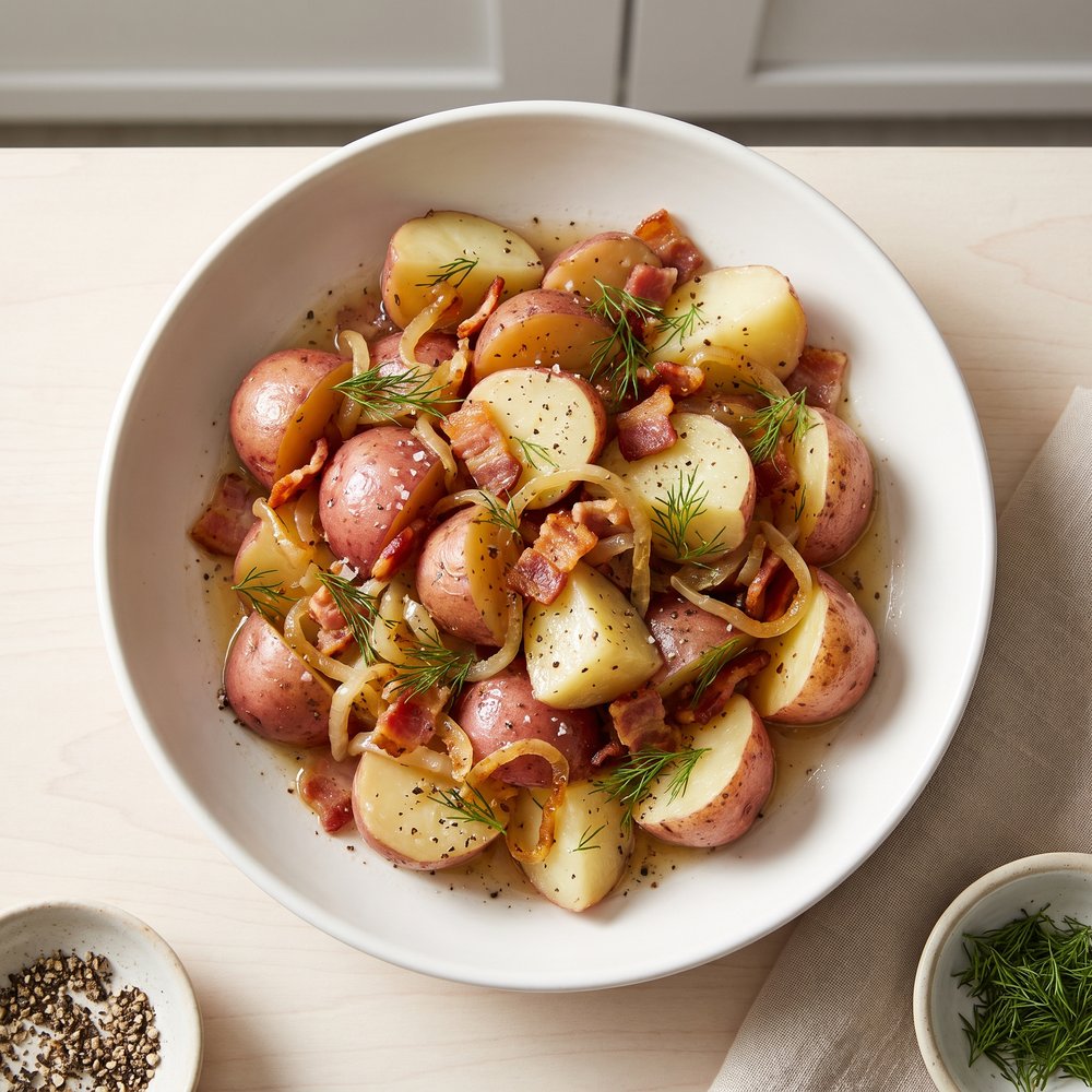 Authentic German Warm Potato Salad (No Mayo)