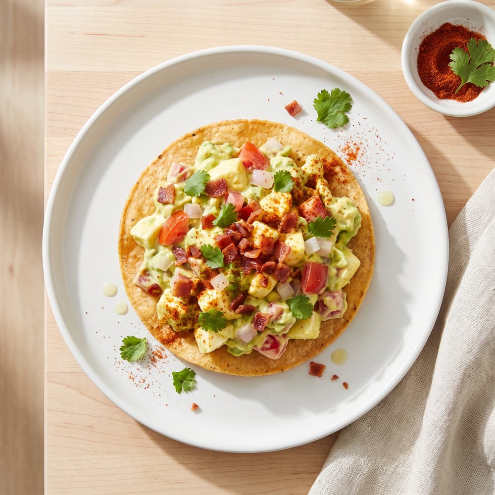 Avocado-Egg Salad Tostada Filling