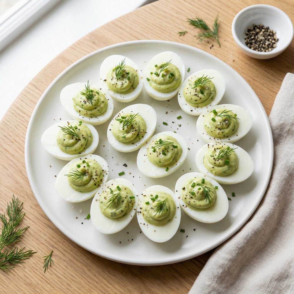 No Mayo Deviled Eggs