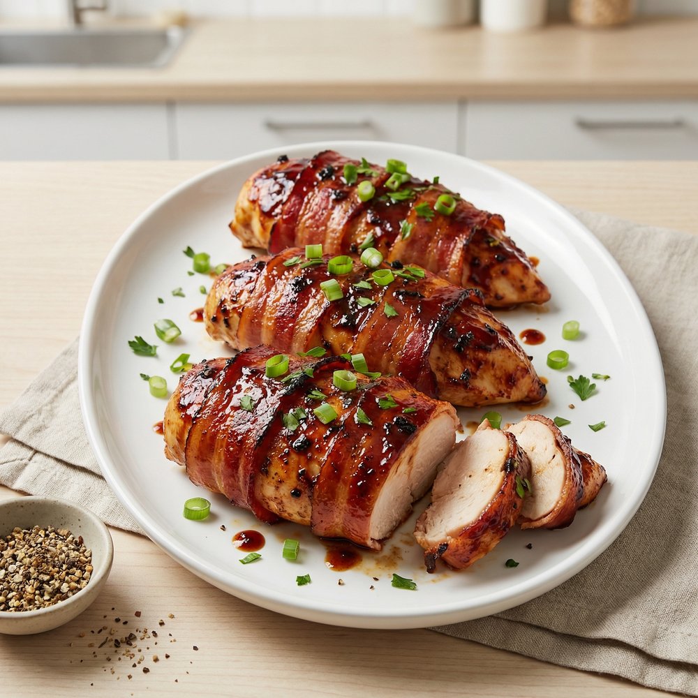 BBQ Bacon-Wrapped Chicken Bake