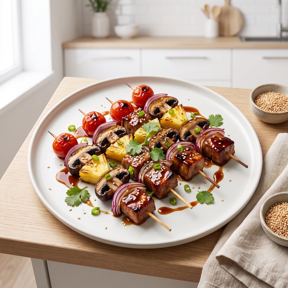 BBQ Teriyaki Pork Kebabs