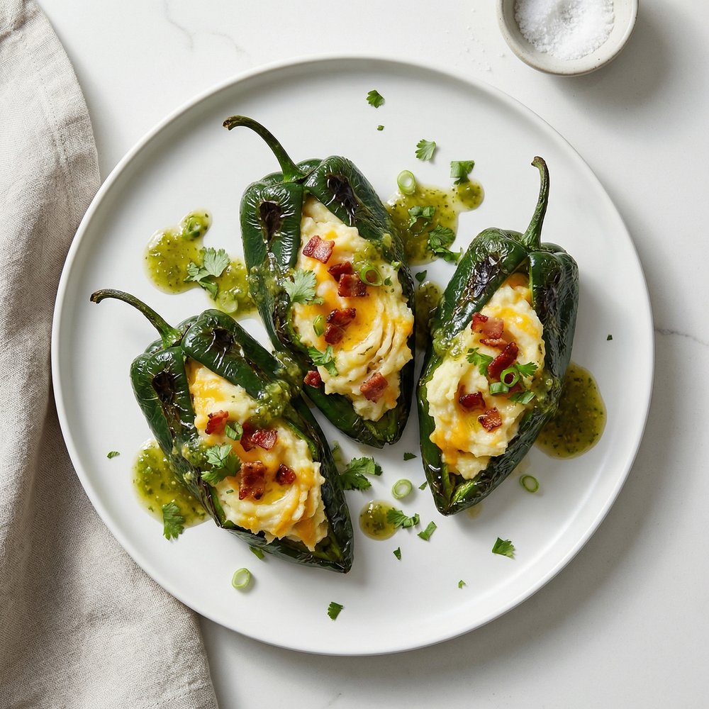 Potato-Stuffed Poblanos Reverse Potato Skins