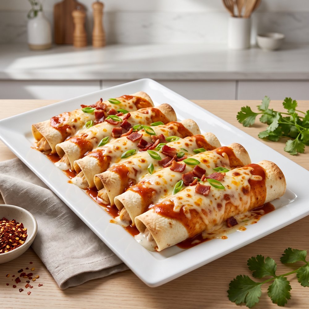 Bacon-Ranch Chicken Enchiladas