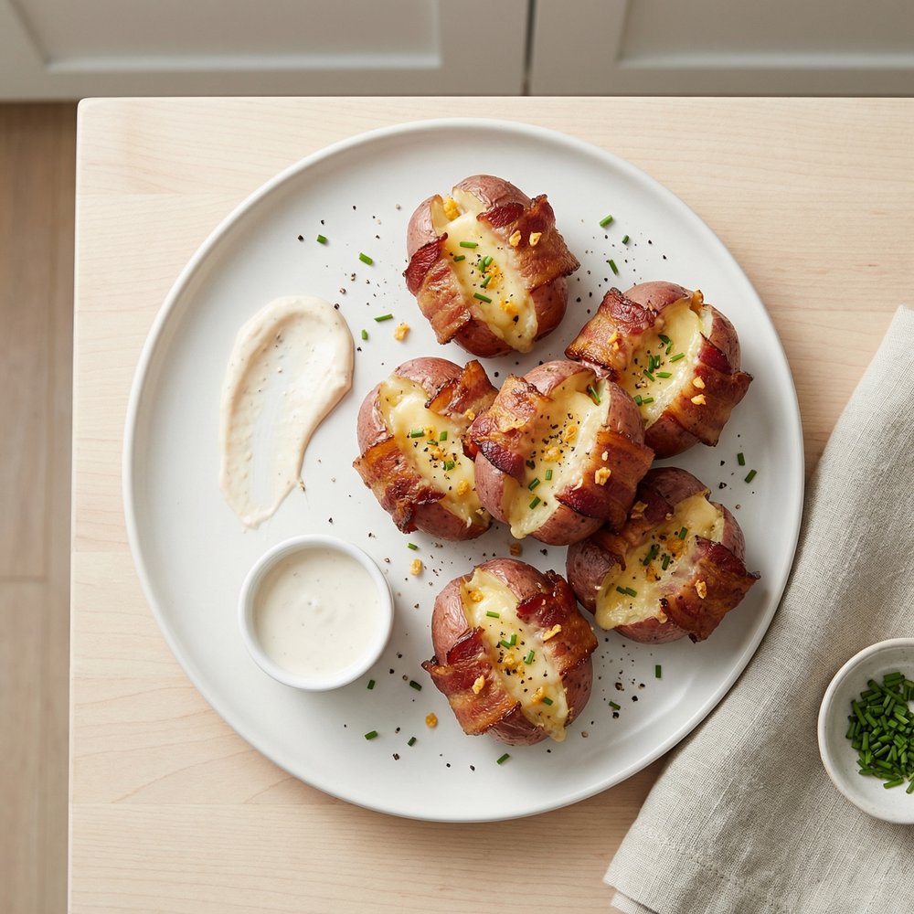 Bacon-Wrapped Gouda Potato Bites