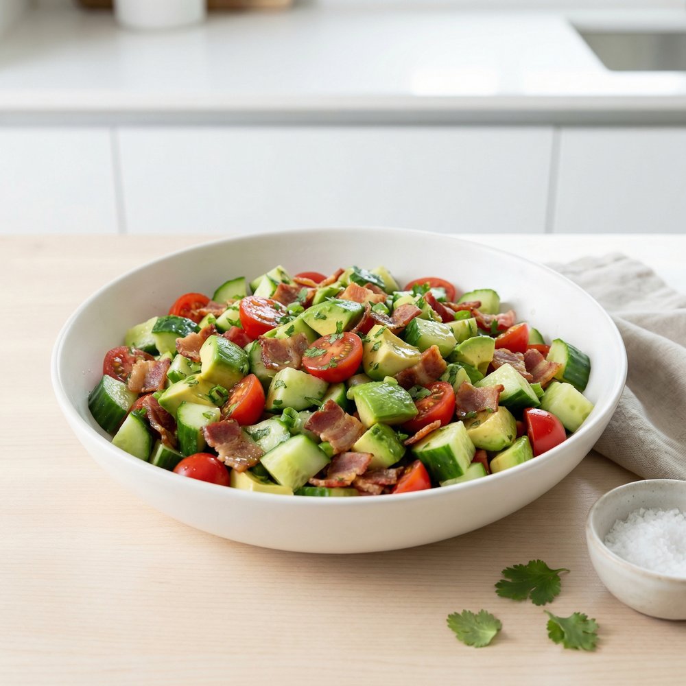 Avocado and Bacon Tossed Salad