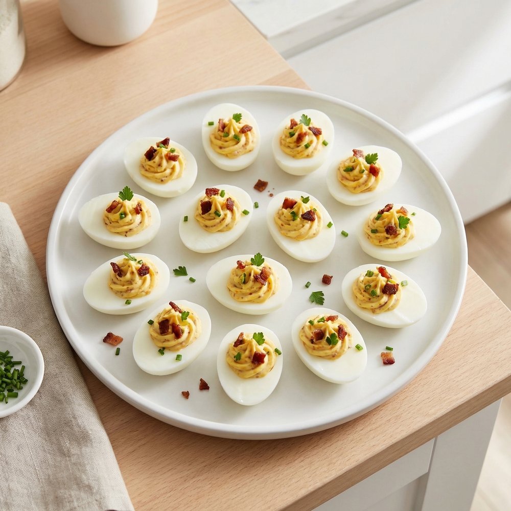 Cheddar-Bacon Deviled Eggs