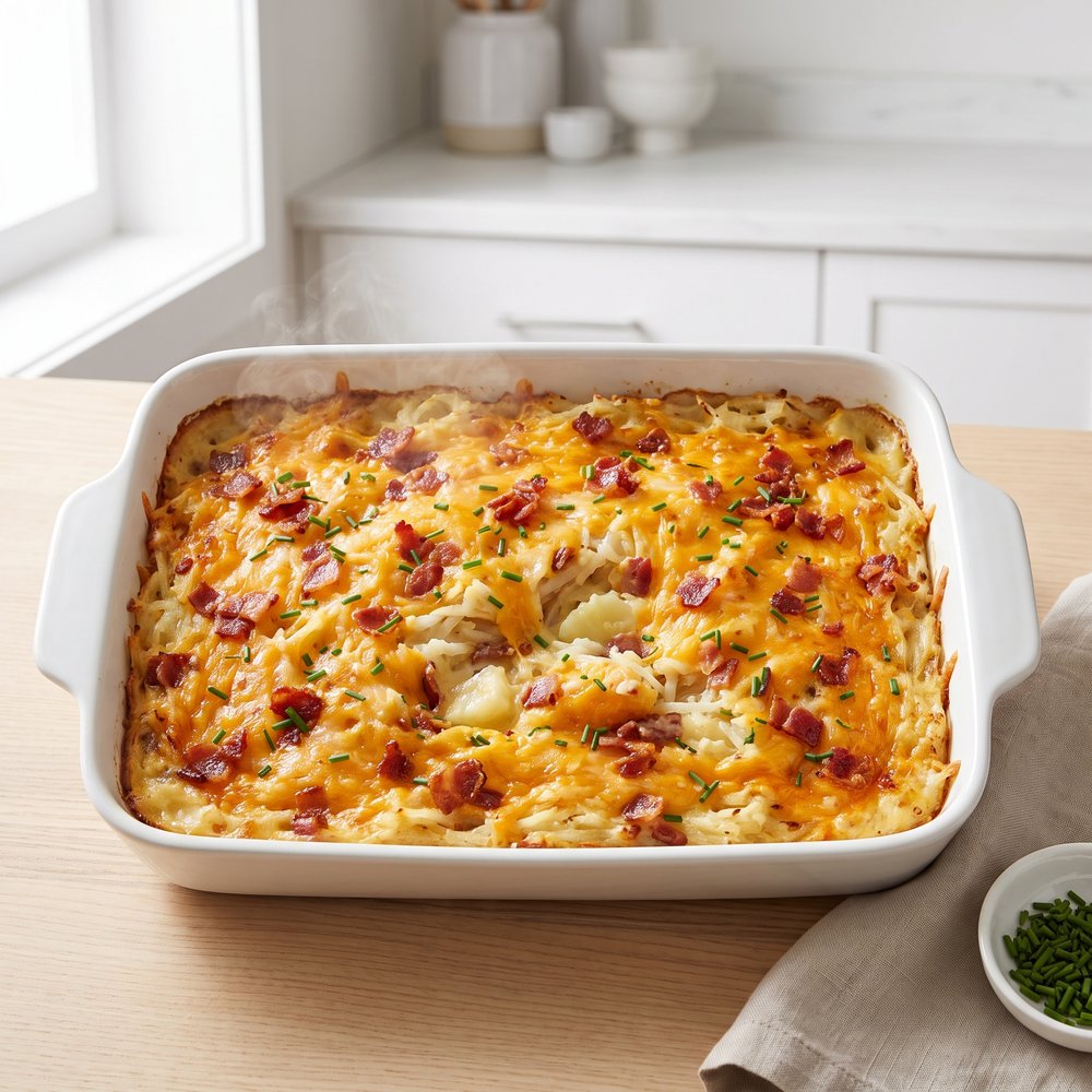 Bacon Cheddar Ranch Hash Brown Bake