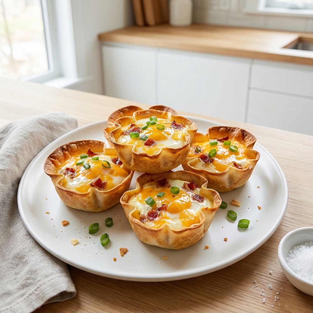 Cheddar Egg Tortilla Breakfast Cups
