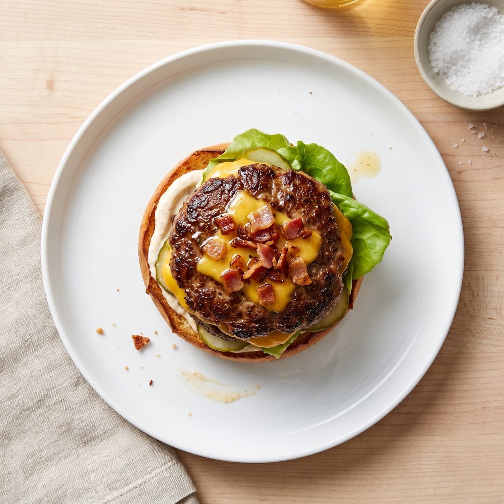 Bacon and Cheddar Horseradish Burgers