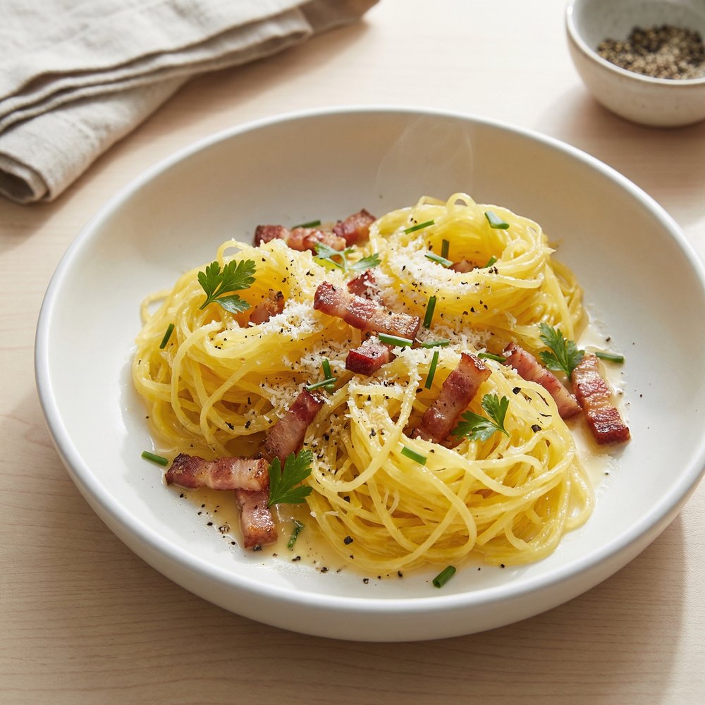 Keto Spaghetti Squash Carbonara
