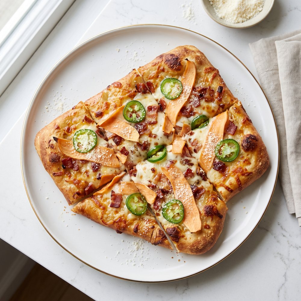 Bacon and Sweet Potato Pan Pizza