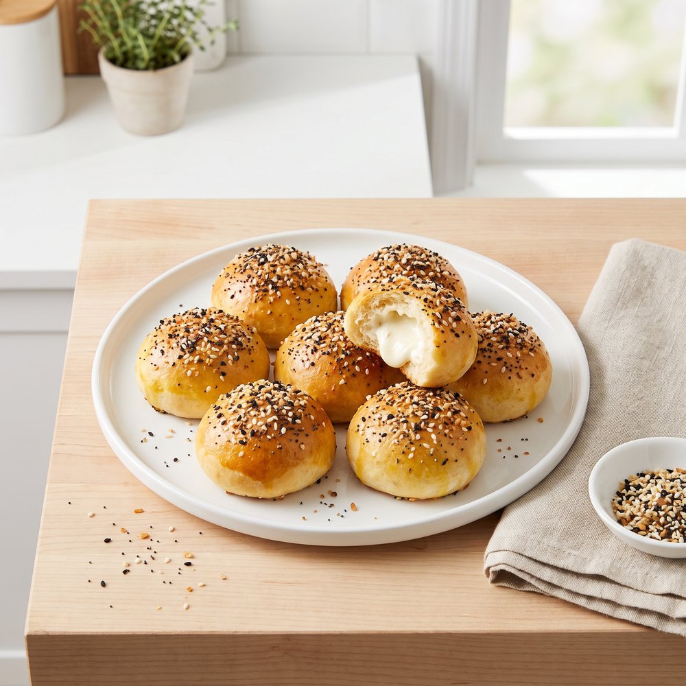 Bagel Bites Stuffed with Cream Cheese