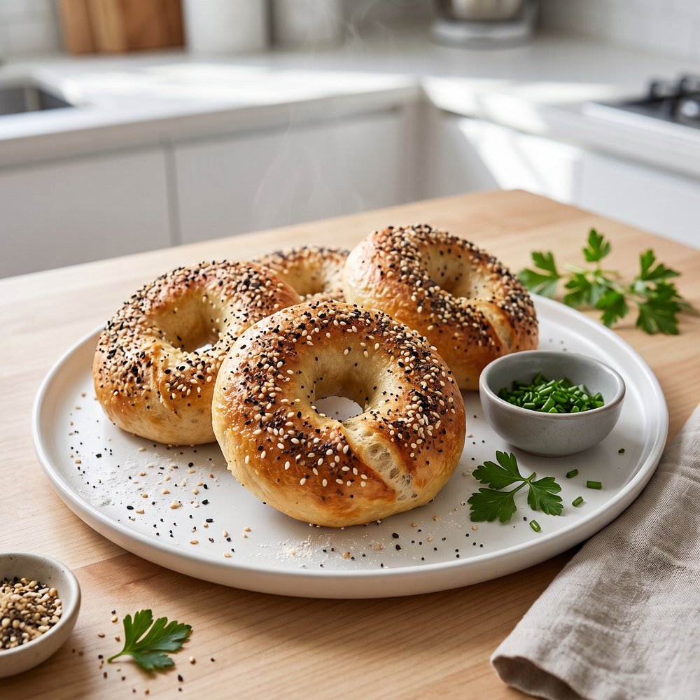 Bagels Made with Two-Ingredient Dough