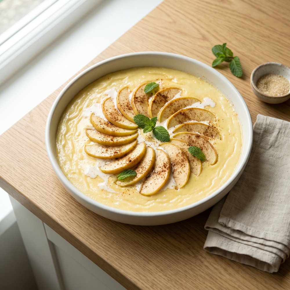 Baked Apple Custard Pudding