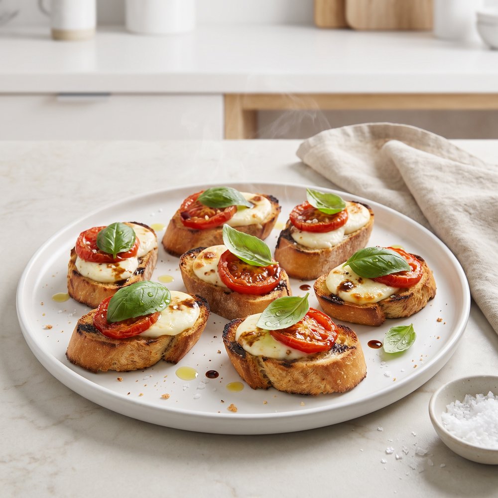 Baked Caprese Crostini