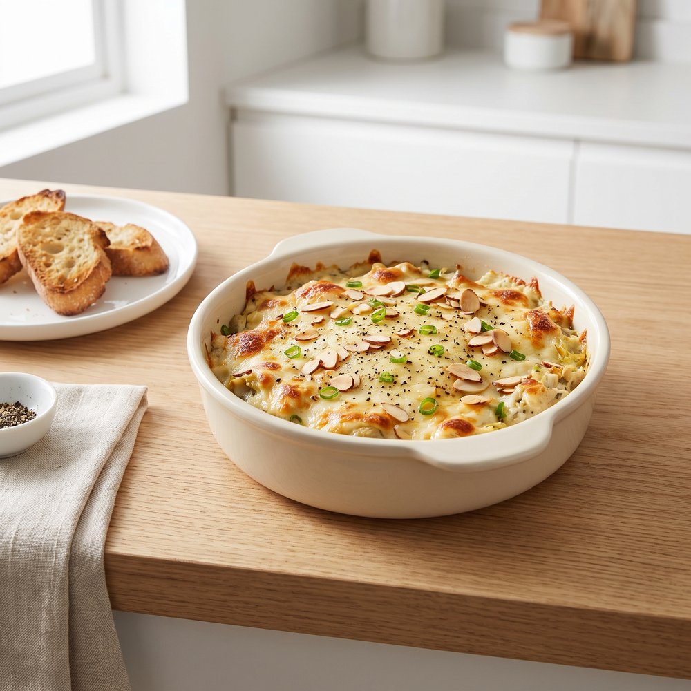 Baked Chicken and Artichoke Cheese Dip