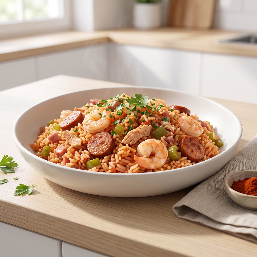Baked Creole Jambalaya Casserole