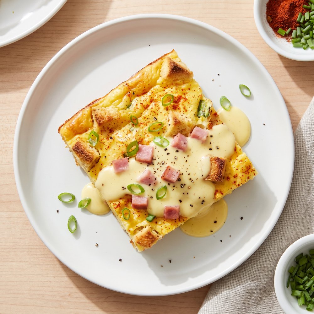 Baked Eggs Benedict Breakfast Casserole