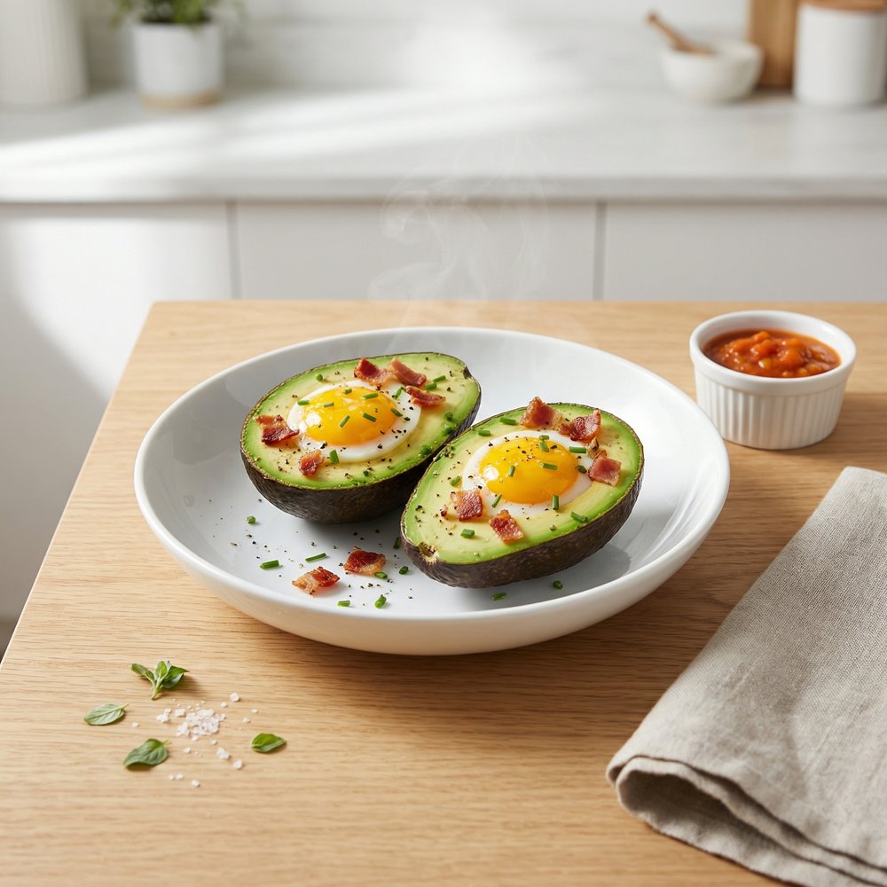 Paleo Avocado Boats with Baked Eggs