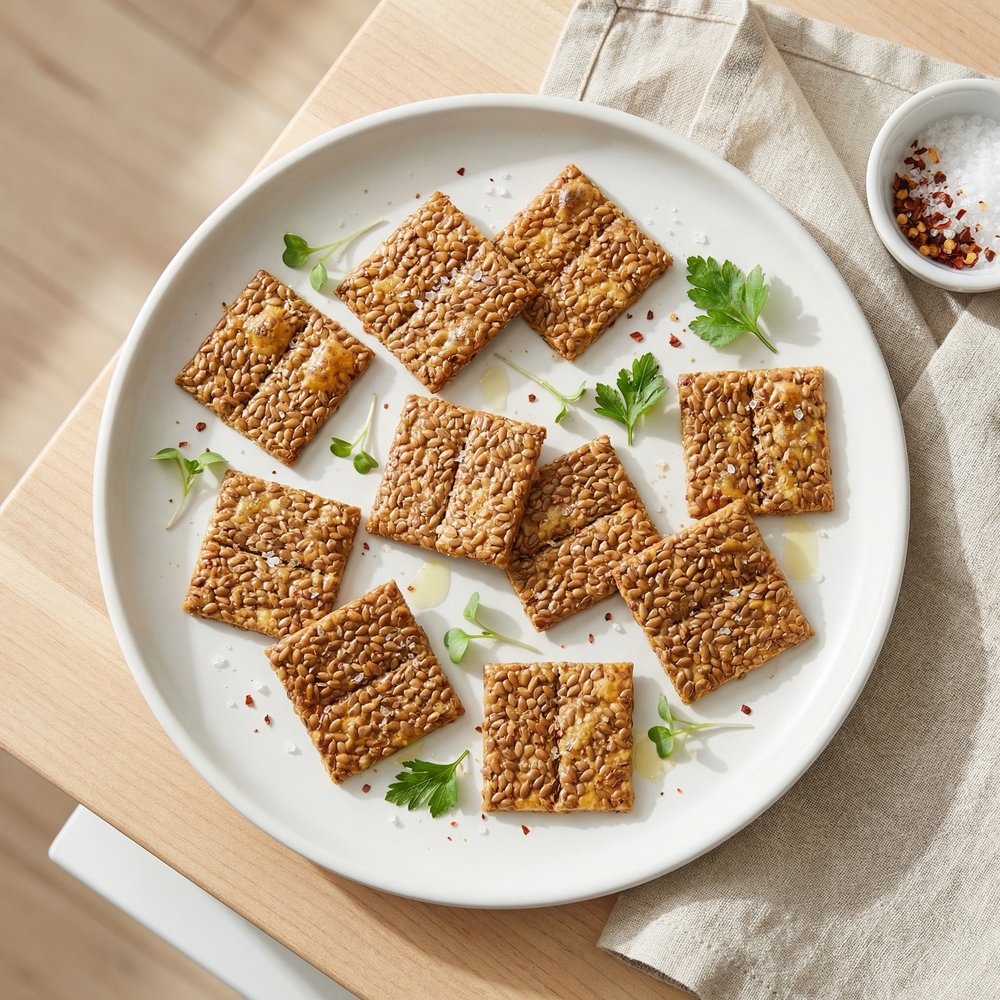 Crispy Flaxseed Crackers