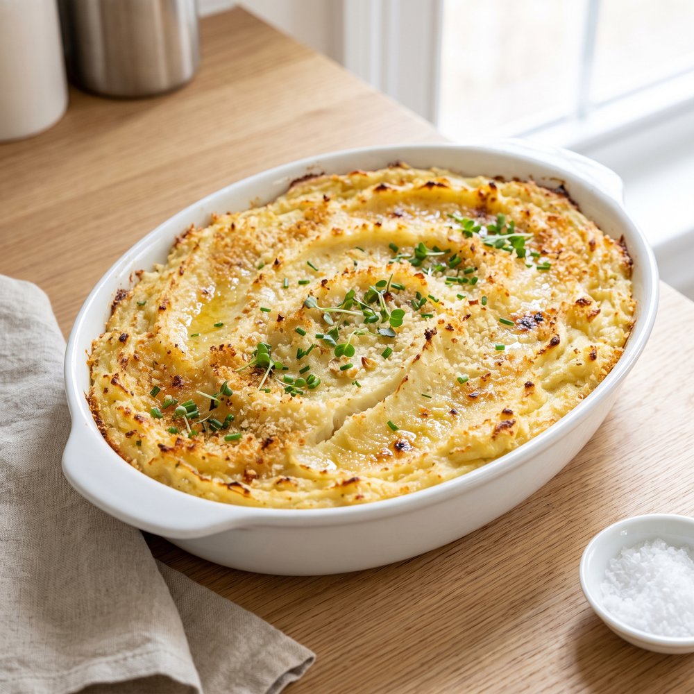 Baked Garlic Mashed Potatoes