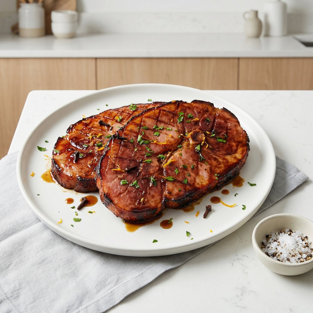 Easy Baked Ham Steaks