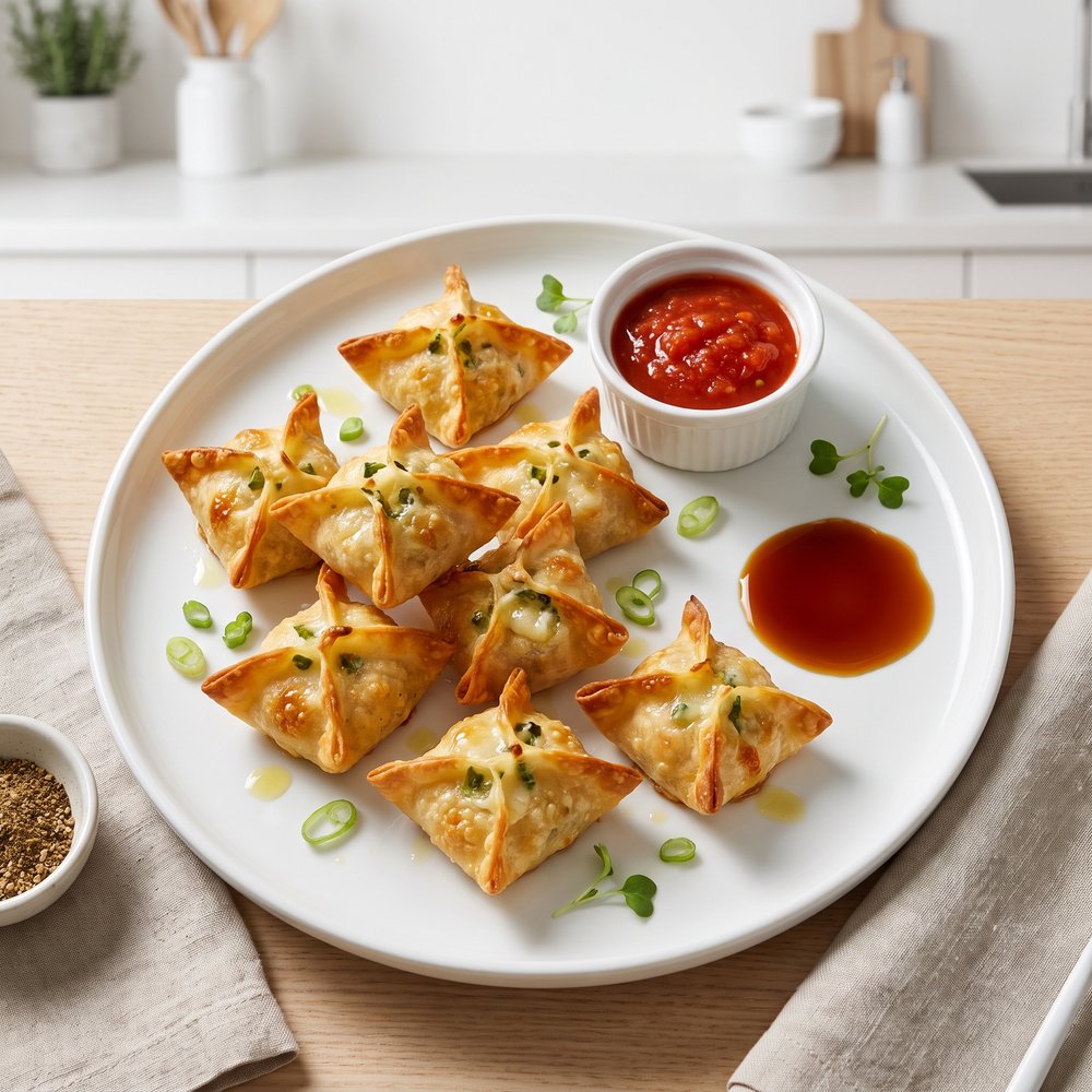 Baked Jalapeno Chicken and Cheese Wontons