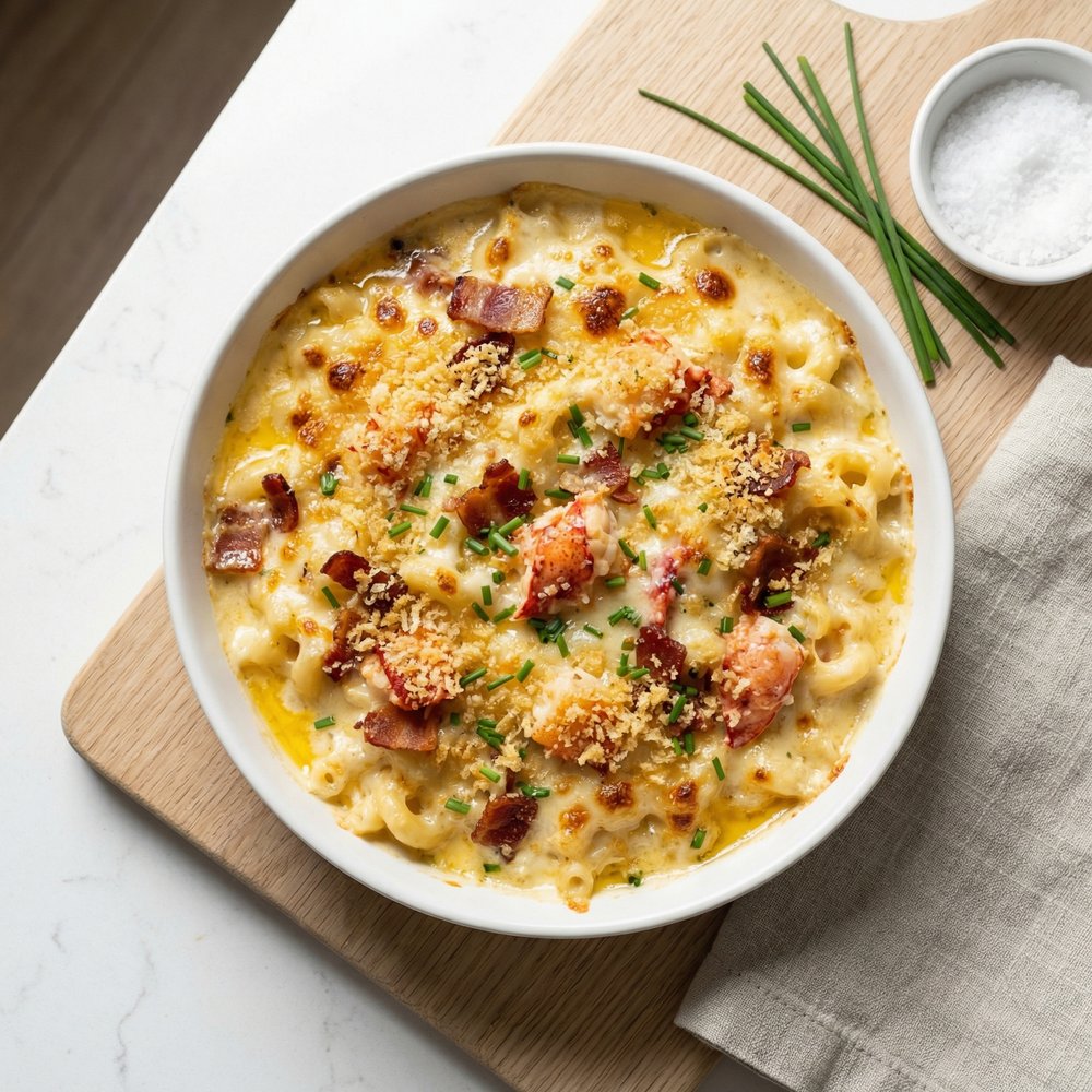 Lobster-Bacon Macaroni and Cheese