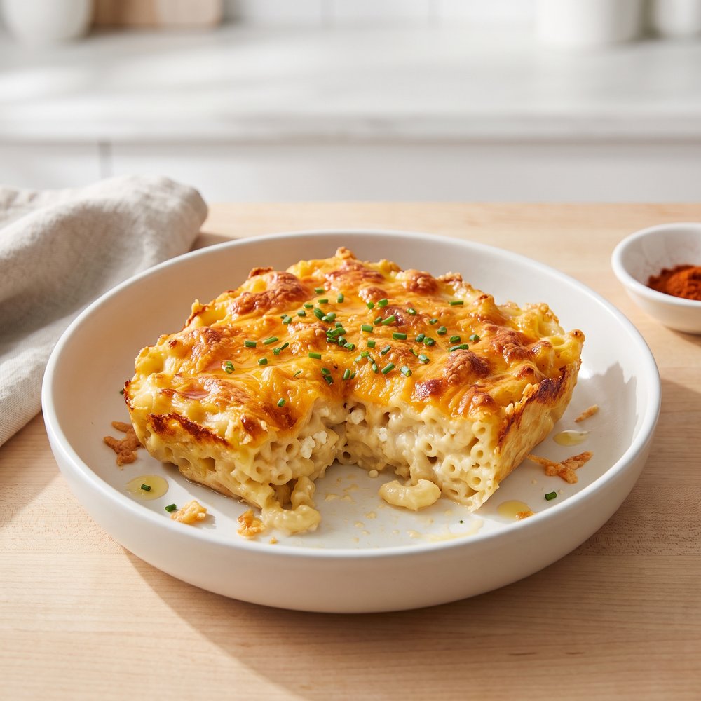Baked Mac and Cheese with Sour Cream and Cottage Cheese