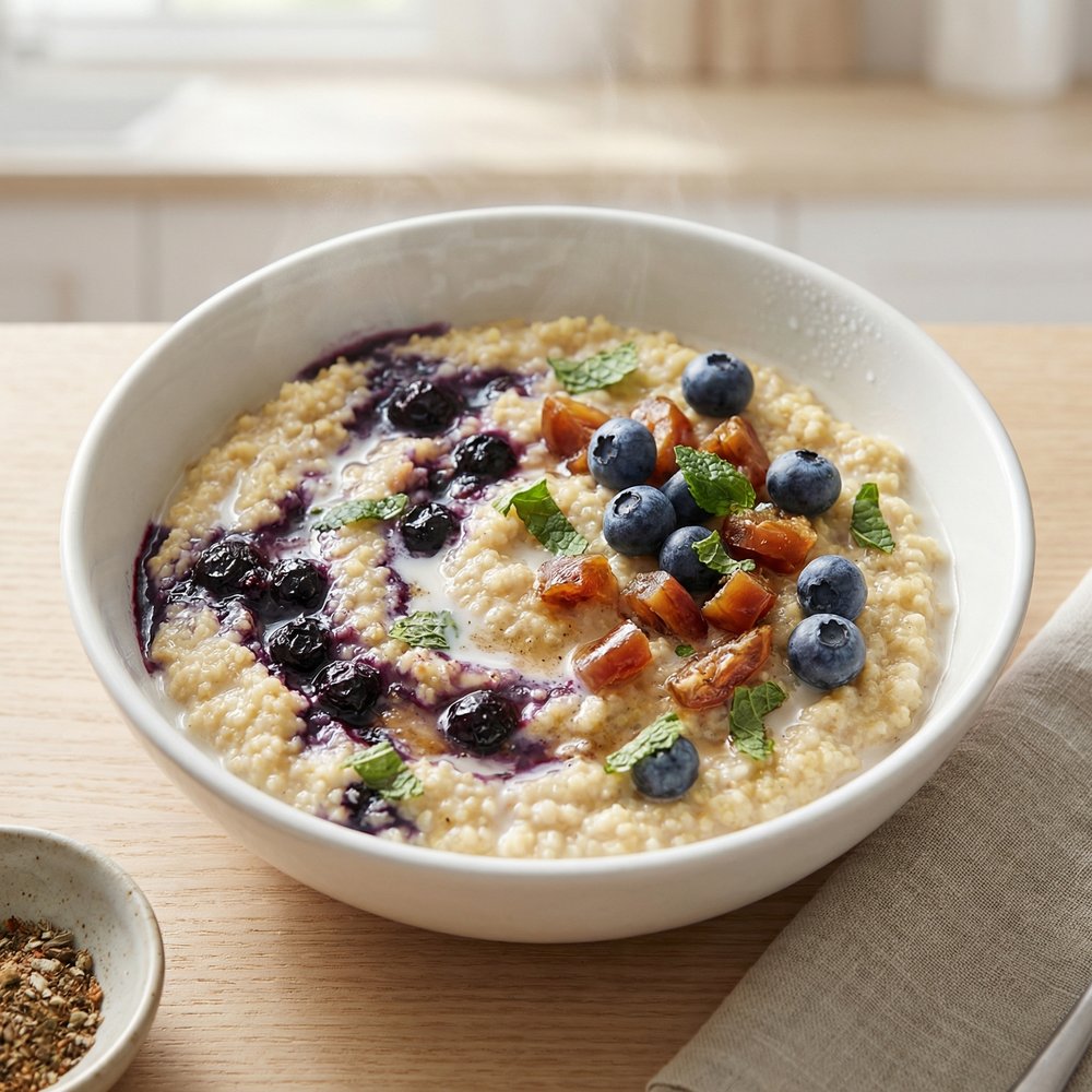 Fruit-Filled Millet Morning Porridge